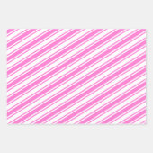 Candy Cane Stripe Rood Groen Wit Roze Kerstmis Inpakpapier Vel (Voorkant 3)