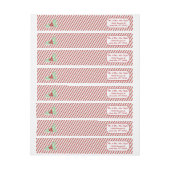 Candy Cane Stripe Wraparound adreslabel (Vel)