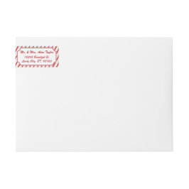 Candy Cane Stripe Wraparound adreslabel