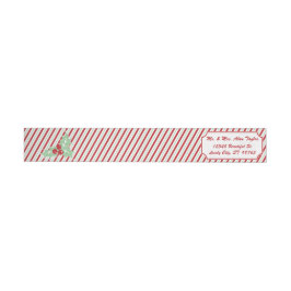 Candy Cane Stripe Wraparound adreslabel