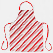 Candy Cane Striped Apron Schort (Voorkant)