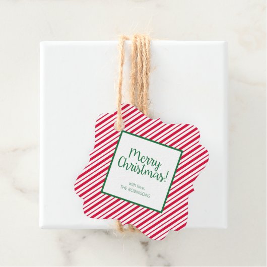 Candy Cane Striped Bedankjes Labels (In situ)