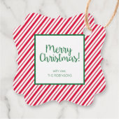 Candy Cane Striped Bedankjes Labels (Achterkant)