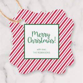 Candy Cane Striped Bedankjes Labels