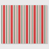 Candy Cane Striped Cadeaupapier (Vlak)