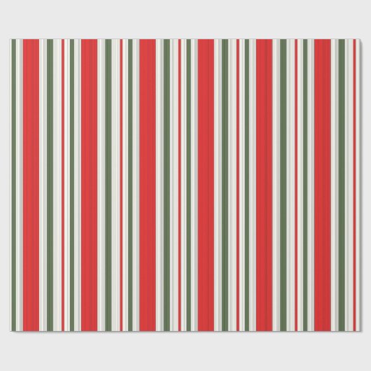 Candy Cane Striped Cadeaupapier (Vlak)