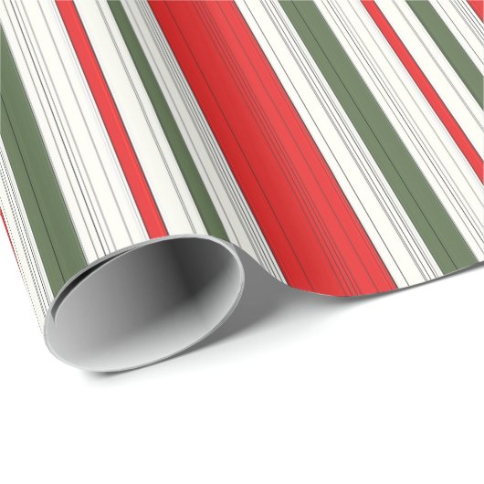 Candy Cane Striped Cadeaupapier (Rol Hoek)