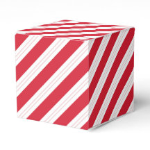 Candy Cane Striped Christmas Party Favor Gift Box