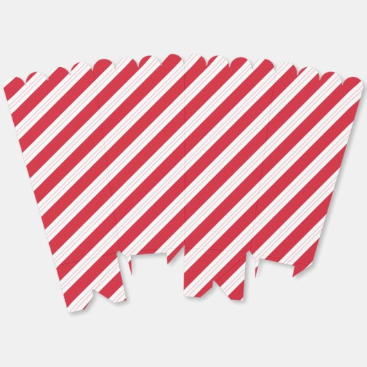 Candy Cane Striped Christmas Popcorn Box Bedankdoosjes (Ongevouwen)