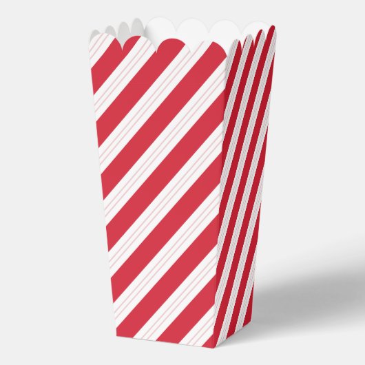 Candy Cane Striped Christmas Popcorn Box Bedankdoosjes (Voorkant)