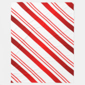 Candy Cane Striped Fleece Deken (Voorkant)