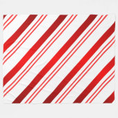 Candy Cane Striped Fleece Deken (Voorkant (Horizontaal))