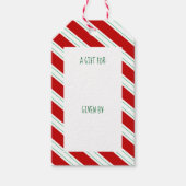 Candy Cane Striped Gift Label Cadeaulabel (Voorkant)