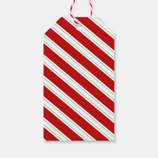 Candy Cane Striped Gift Label Cadeaulabel (Achterkant)