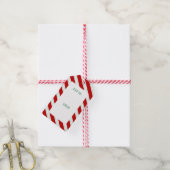 Candy Cane Striped Gift Label Cadeaulabel (Met Touw)