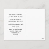 Candy Cane Striped Holly Jolly Open House | Feestdagenkaart (Achterkant)