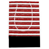 Candy Cane Striped Kerstfeestdag Gift Bag Medium Cadeauzakje (Voorkant)