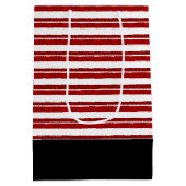 Candy Cane Striped Kerstfeestdag Gift Bag Medium Cadeauzakje (Achterkant)