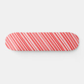 Candy Cane Striped Kerstsk8 4Jim Skateboard (Horizontaal)