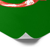 Candy Cane Striped Merry Kerstmis Poster (Hoek)