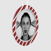 Candy Cane Striped Photo Lijst Ornament (voorkant)