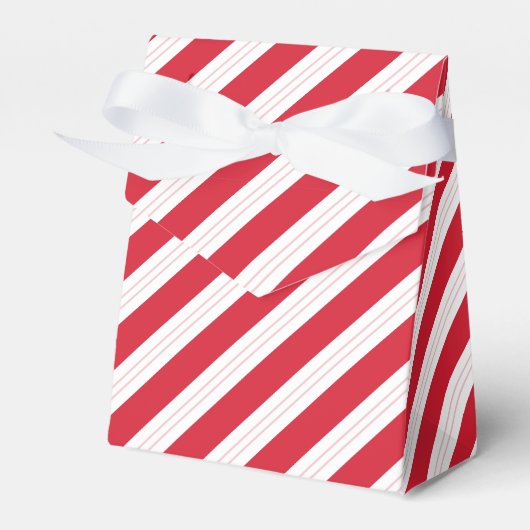 Candy Cane Striped Tent Christmas Party Favor Box Bedankdoosjes (Voorkant Zijde)