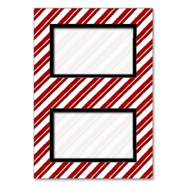 Candy Cane Striped Tented Holiday Naam Plaats Kaar Kaart