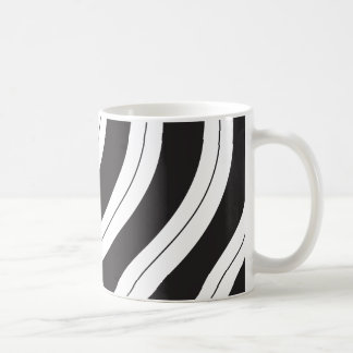 Candy Cane Stripes Black and White Koffiemok