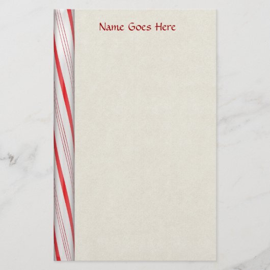Candy Cane Stripes Briefpapier (Voorkant)