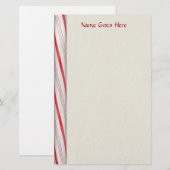 Candy Cane Stripes Briefpapier (Voorkant / Achterkant)