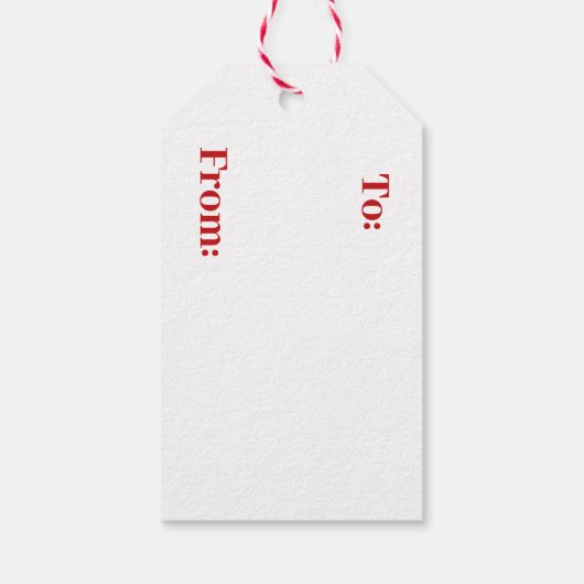 Candy Cane Stripes Cadeaulabel (Achterkant)
