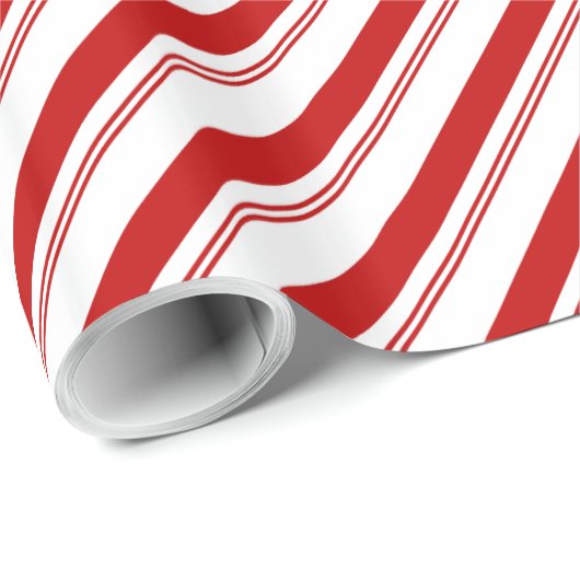 Candy Cane Stripes Cadeaupapier (Rol Hoek)