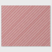 Candy Cane Stripes Country Red & White Cadeaupapier (Vlak)
