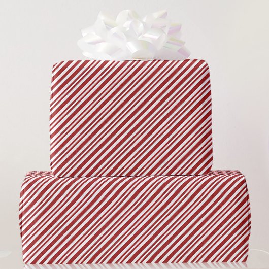Candy Cane Stripes Country Red & White Cadeaupapier