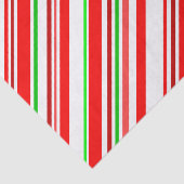 Candy Cane Stripes Diagonaal Patroon Rood Groen Tissuepapier (Detail)