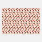 Candy Cane Stripes en paddenstoelen Inpakpapier Vel (Voorkant)