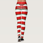 Candy Cane Stripes - geen spieken - Humor Leggings (Achterkant)