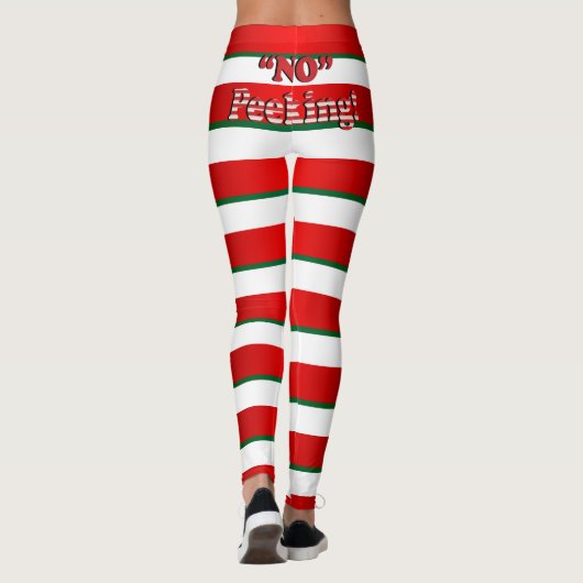 Candy Cane Stripes - geen spieken - Humor Leggings (Achterkant)