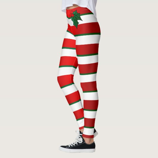 Candy Cane Stripes - geen spieken - Humor Leggings (Links)