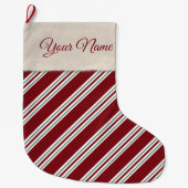 Candy Cane Stripes Grote Kerstsok (Voorkant)