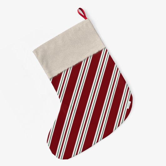 Candy Cane Stripes Grote Kerstsok (Achterkant (Hangend))