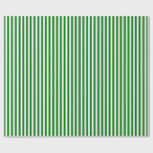 Candy Cane Stripes in kerstgroen en sneeuwwit Cadeaupapier (Vlak)