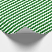 Candy Cane Stripes in kerstgroen en sneeuwwit Cadeaupapier (Hoek)