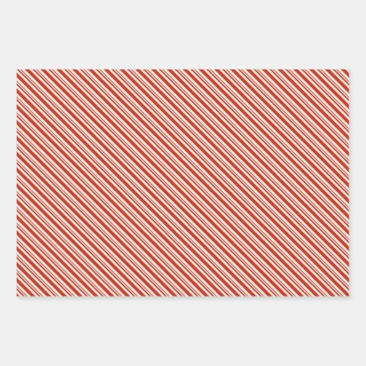 Candy Cane Stripes Inpakpapier Vel (Voorkant 3)