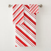 Candy Cane Stripes Kerst Handdoek Set (Insitu)