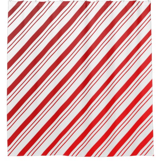 Candy Cane Stripes Kerstmis Douche Gordijn (Voorkant)