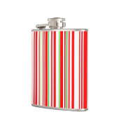 Candy Cane Stripes Kerstmis Holiday Heupfles (Links)