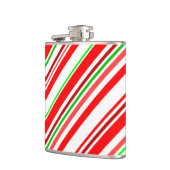 Candy Cane Stripes Kerstmis Holiday Heupfles (Links)