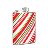 Candy Cane Stripes Kerstmis Holiday Heupfles (Rechts)