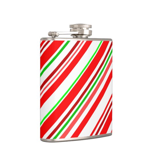 Candy Cane Stripes Kerstmis Holiday Heupfles (Rechts)
